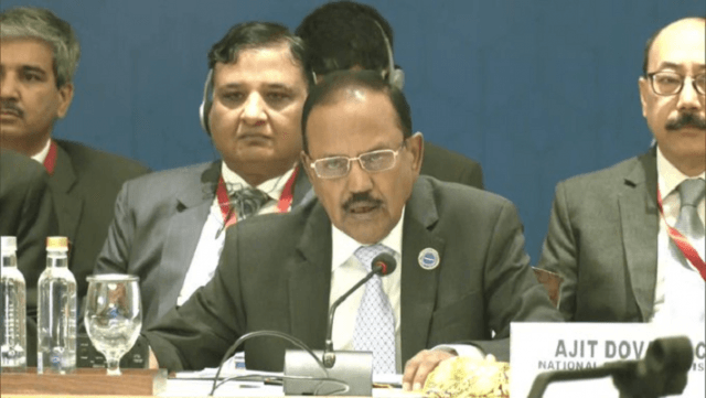 India's top security official arrived in Beijing on Monday for talks on the countries' disputed