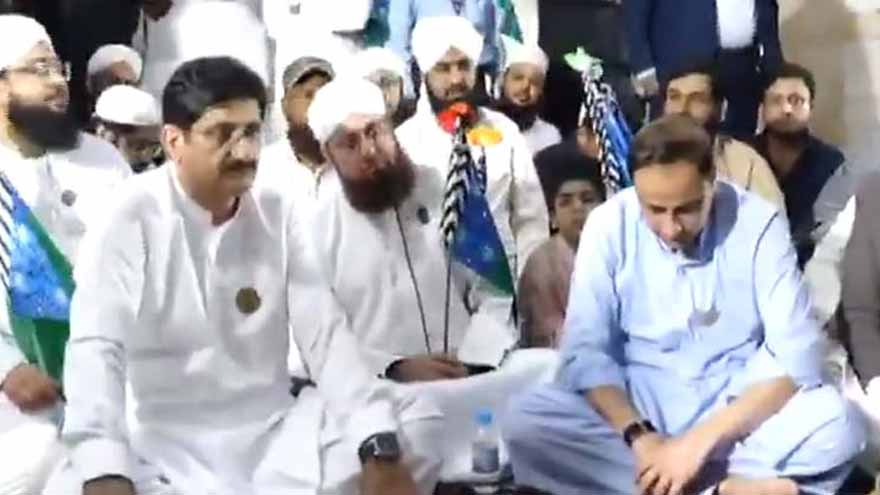 Murad Ali Shah attends Eid Milad-un-Nabi gathering at Faizan-e-Madina